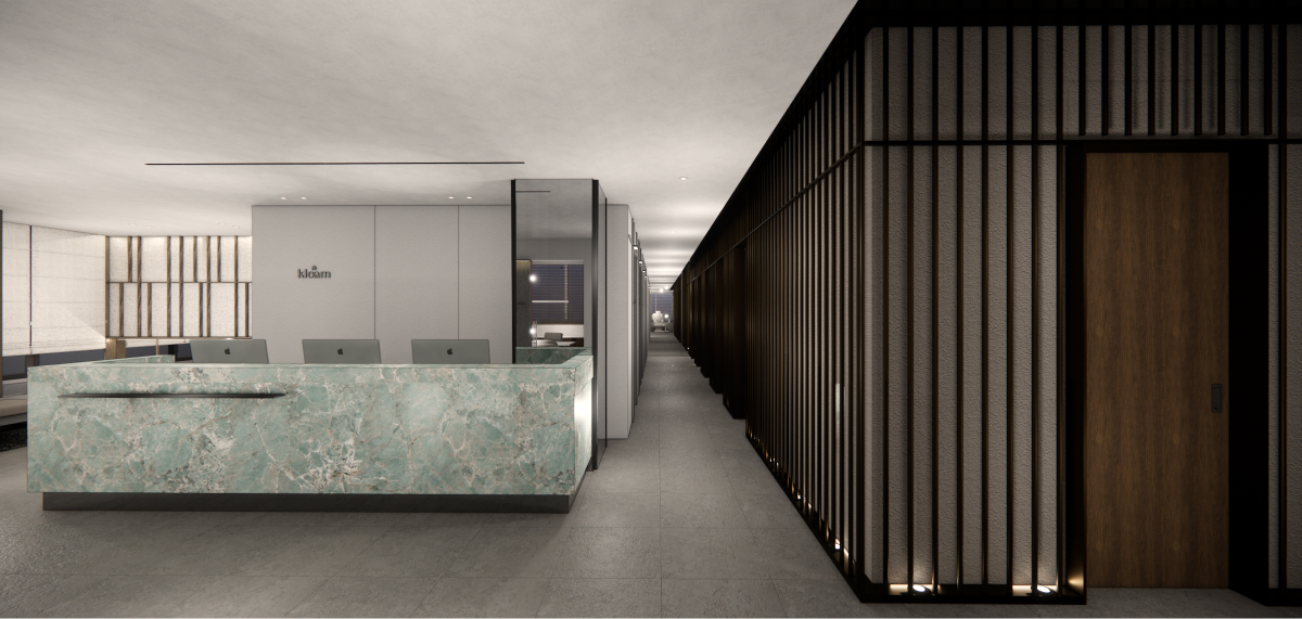 Fifth-floor lobby at KLEAM Myeongdong