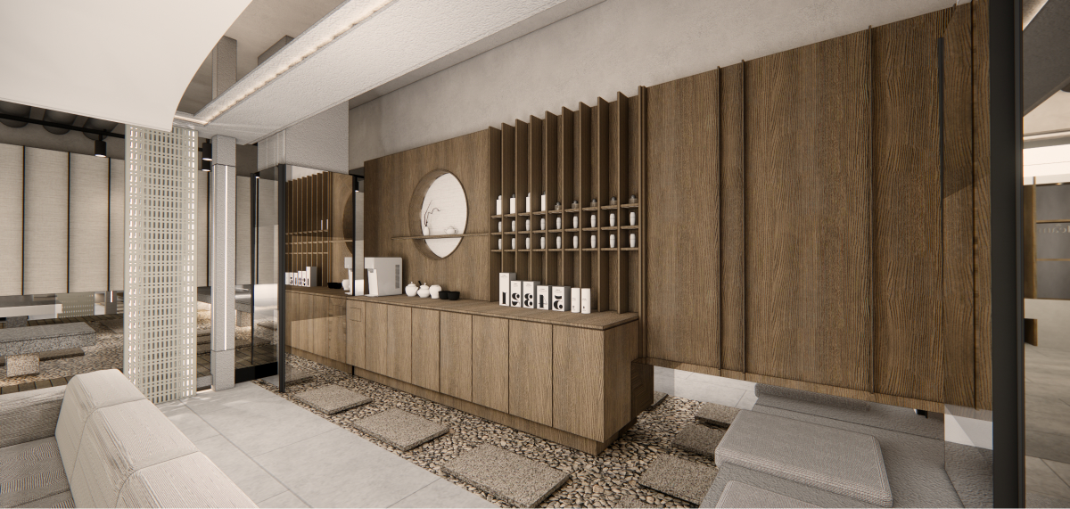 Reception lounge at KLEAM Myeongdong